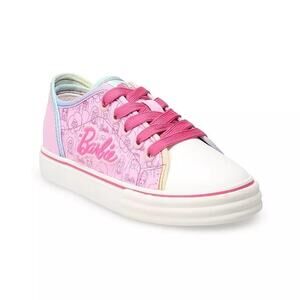 Barbie Little Kid Girls' Low-Top Sneakers, Girl's, Size: 4, Pink